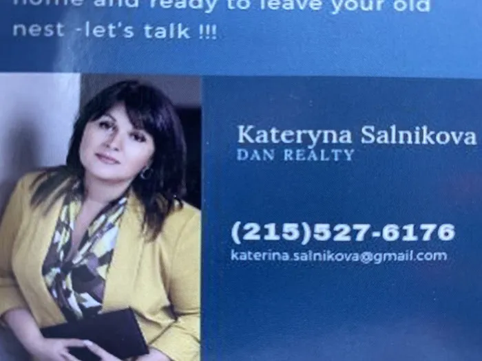 Kateryna Salnikova, Real estate services in Bucks , Montgomery and Philadelphia county 1
